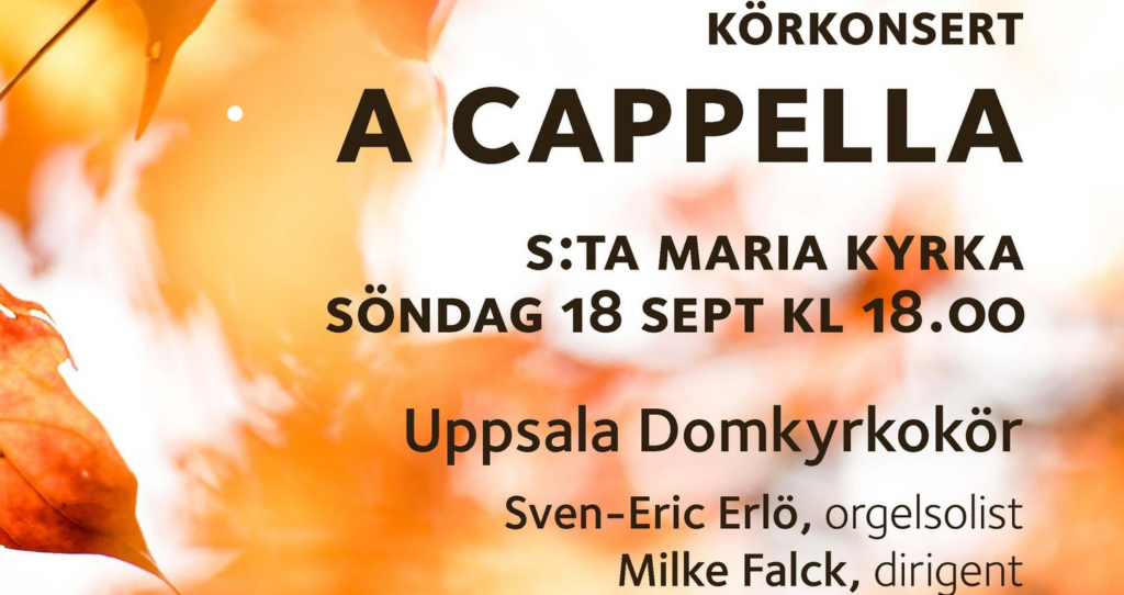 Konsertaffisch för körens konsert i Ystad